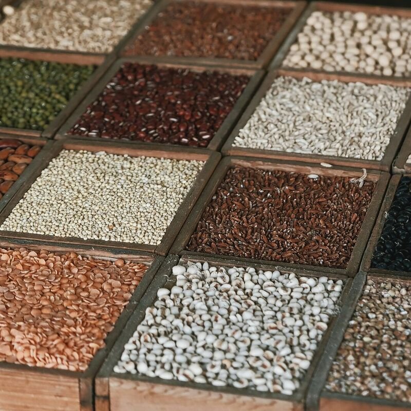 Wholesome grains and natural seeds