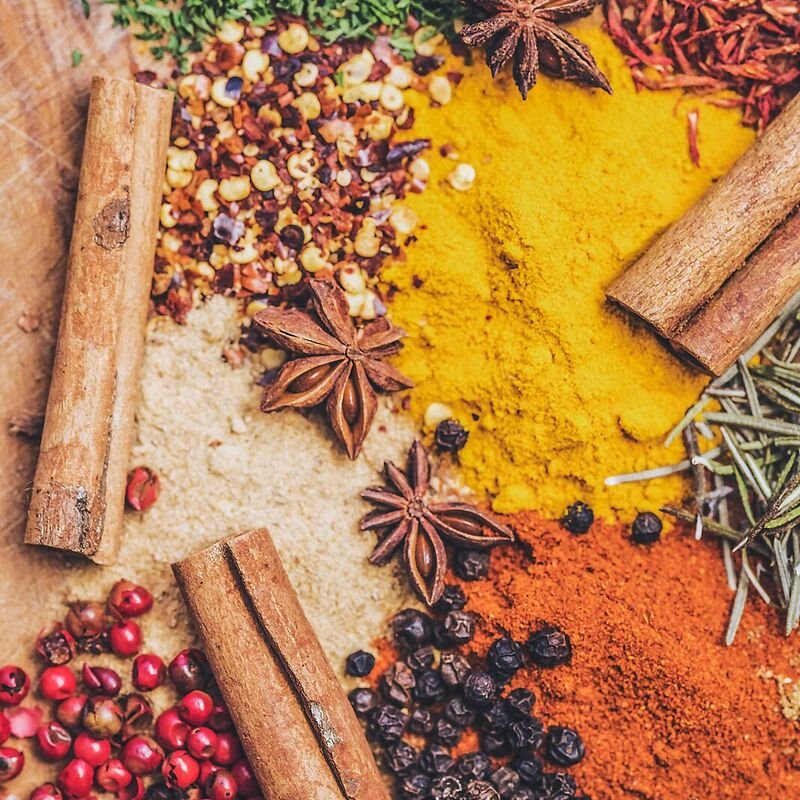 Cooking oil and whole spices