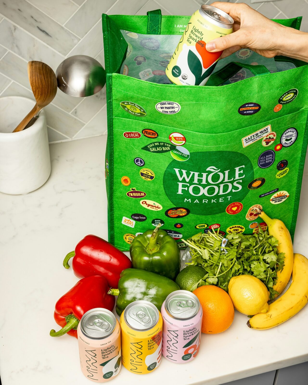 Grocery bag ready for a skipped delivery